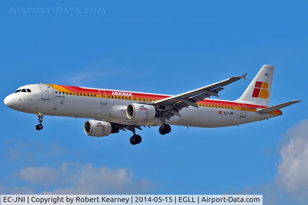 EC-JNI, 2004 Airbus A321-211 C/N 2270, On short finals at LHR