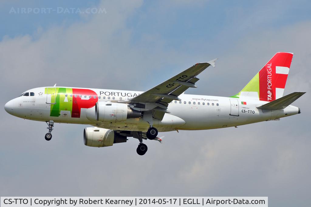 CS-TTO, 1999 Airbus A319-111 C/N 1127, On short finals at LHR