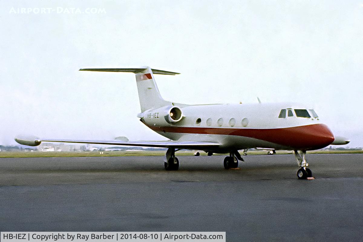 HB-IEZ, 1979 Grumman G-1159 Gulfstream II-TT C/N 246, HB-IEZ   Gulfstream G2TT [246] (Place and date unknown). From a slide.