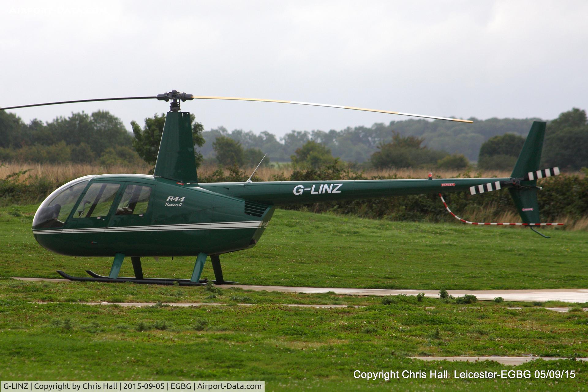 G-LINZ, 2007 Robinson R44 Raven II C/N 11911, at Leicester