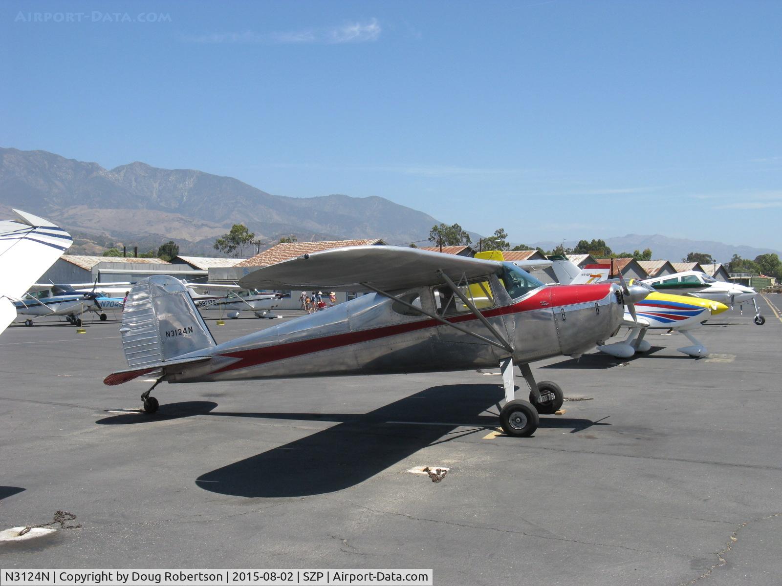 N3124N, 1947 Cessna 120 C/N 13382, 1947 Cessna 120, Continental C85 85 Hp, this aircraft has the side windows mod by STC, similar to the C140. This is a common mod to the C120.