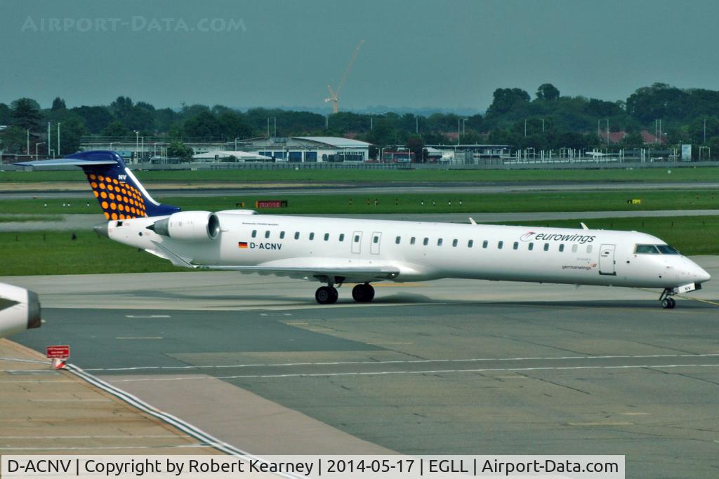 D-ACNV, 2011 Bombardier CRJ-900LR (CL-600-2D24) C/N 15268, Taxiing to stand after arrival