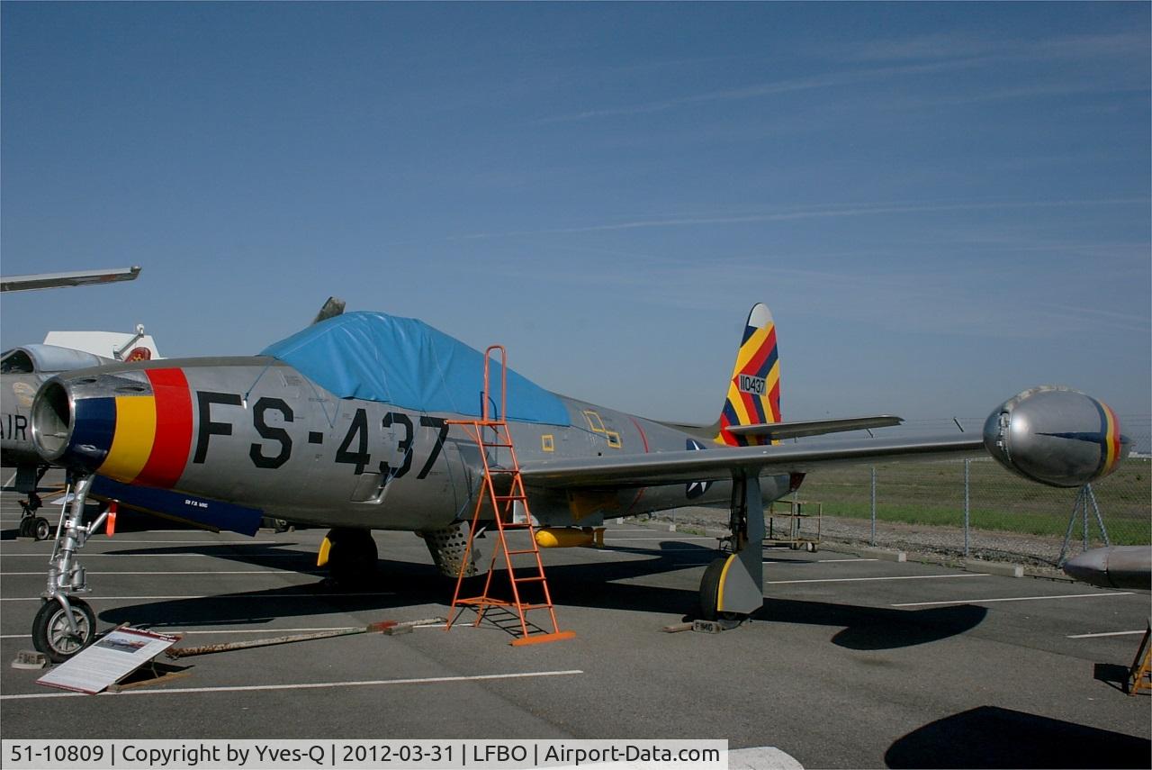 51-10809, 1951 Republic F-84G Thunderstreak C/N 2542-1262B, Republic F-84G Thunderstreak, Preserved at Les Ailes Anciennes Museum, Toulouse-Blagnac