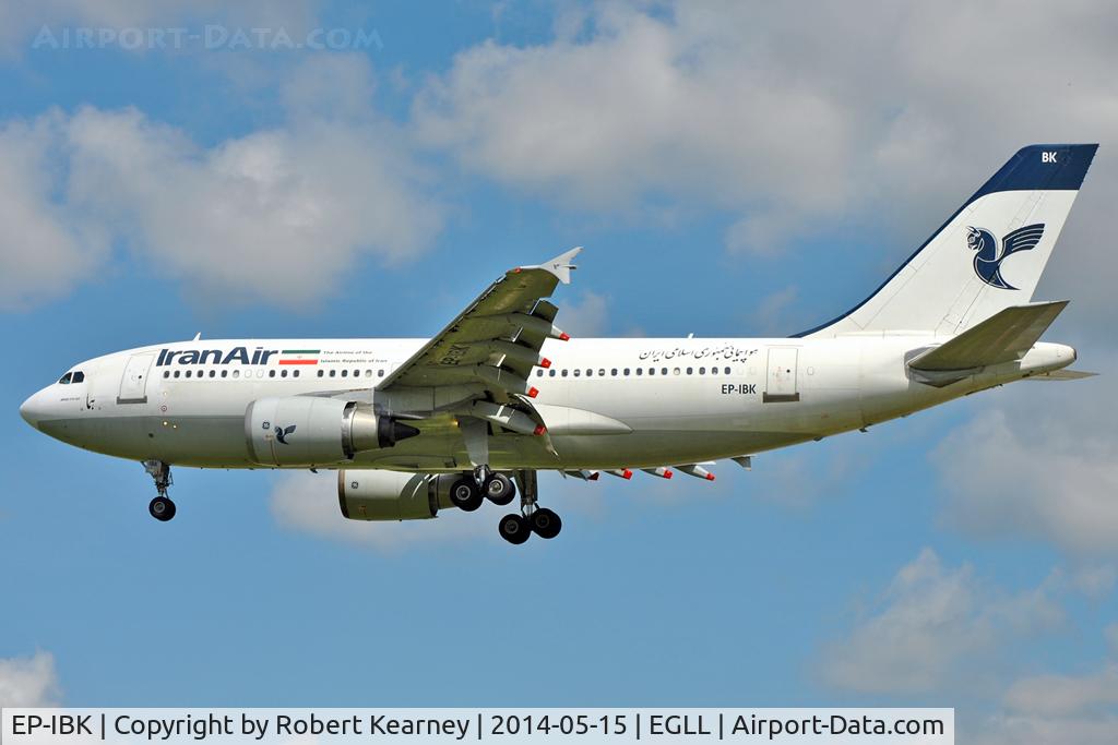 EP-IBK, 1993 Airbus A310-304 C/N 671, On short finals at LHR
