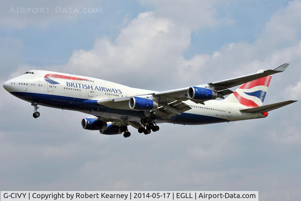 G-CIVY, 1998 Boeing 747-436 C/N 28853, On short finals at LHR