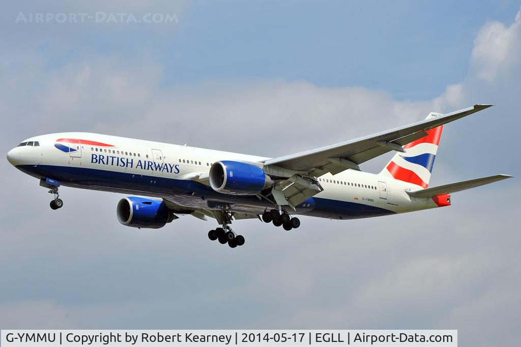 G-YMMU, 2009 Boeing 777-236/ER C/N 36519, On short finals at LHR