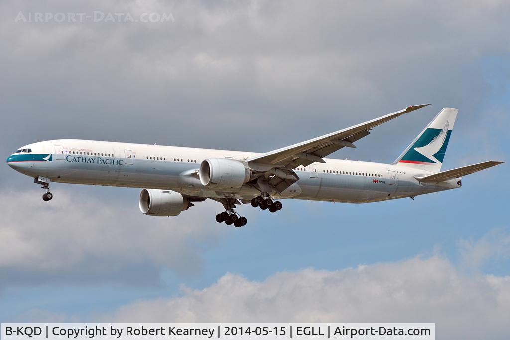 B-KQD, 2012 Boeing 777-367/ER C/N 39237, On short finals at LHR