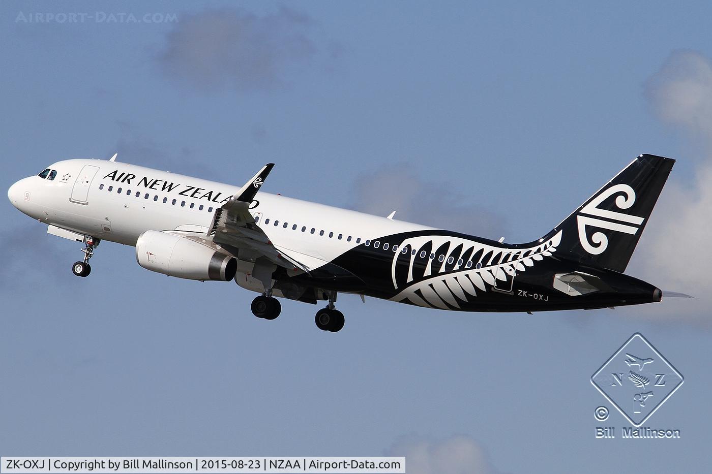 ZK-OXJ, 2015 Airbus A320-232 C/N 6694, away off 05R