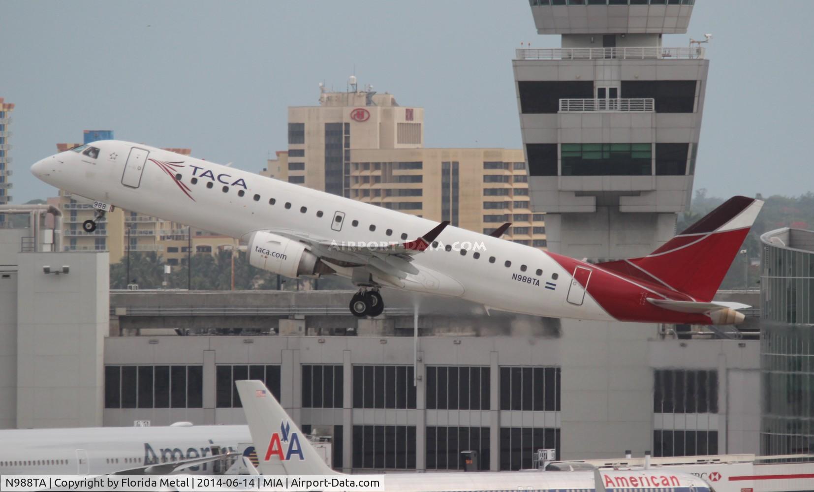 N988TA, 2010 Embraer ERJ-190-100 IGW 190AR C/N 19000399, Taca E190