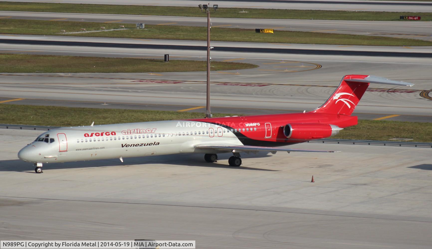 N989PG, 1989 McDonnell Douglas MD-83 (DC-9-83) C/N 49845, Azerca Venezuela