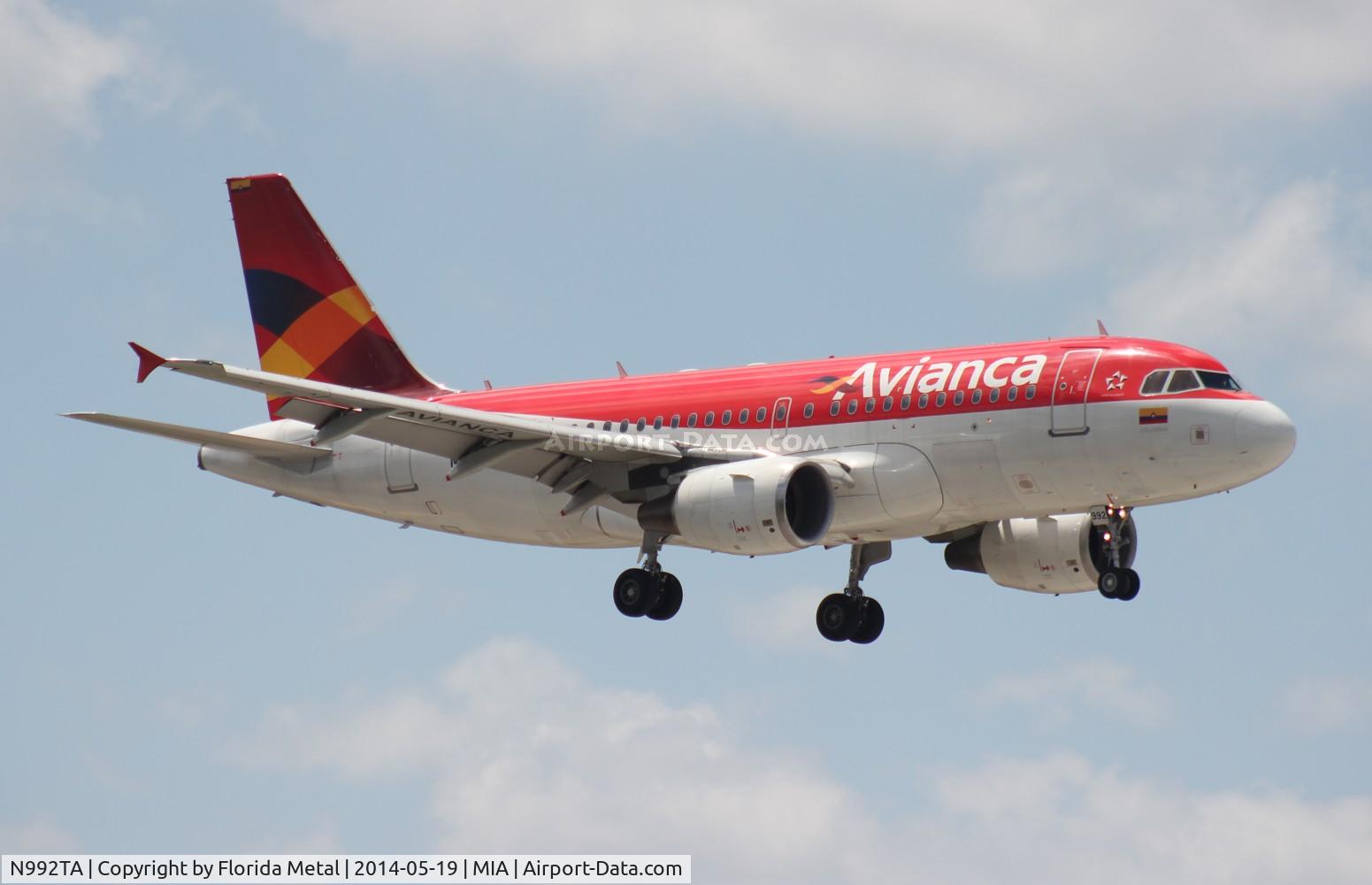 N992TA, 2003 Airbus A319-112 C/N 2066, Avianca