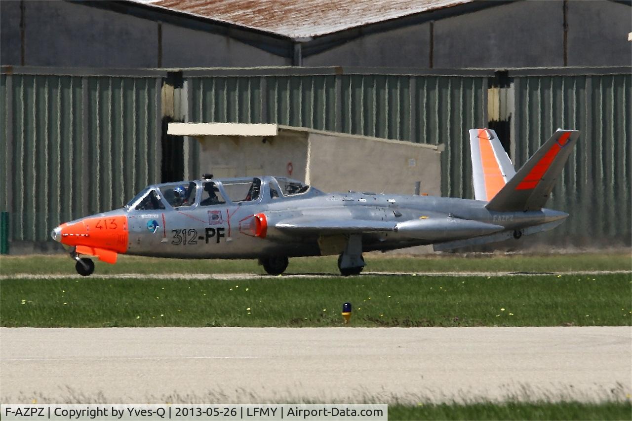 F-AZPZ, 1963 Fouga CM-170 Magister C/N 413, Fouga CM-170 Magister, Taxiing to parking area, Salon de Provence Air Base 701 (LFMY) Open day 2013
