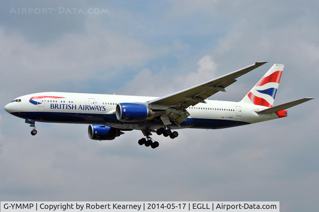 G-YMMP, 2001 Boeing 777-236 C/N 30315, On short finals at LHR