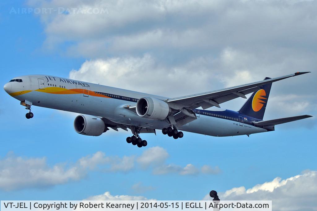 VT-JEL, 2007 Boeing 777-35R/ER C/N 35164, On short finals at LHR