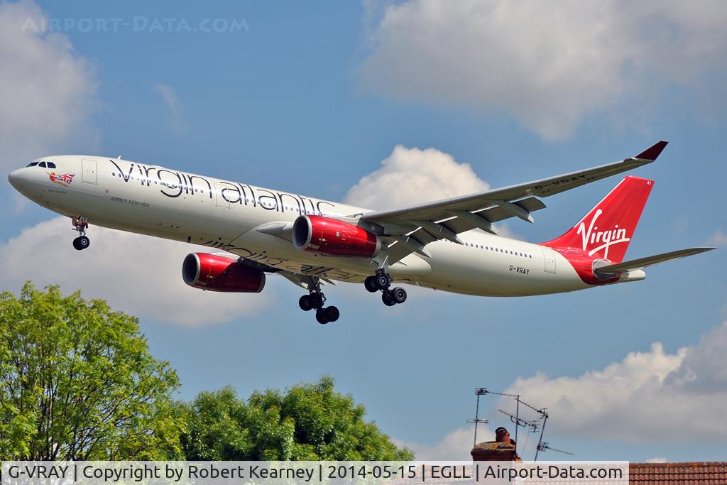 G-VRAY, 2012 Airbus A330-343X C/N 1296, On short finals at LHR