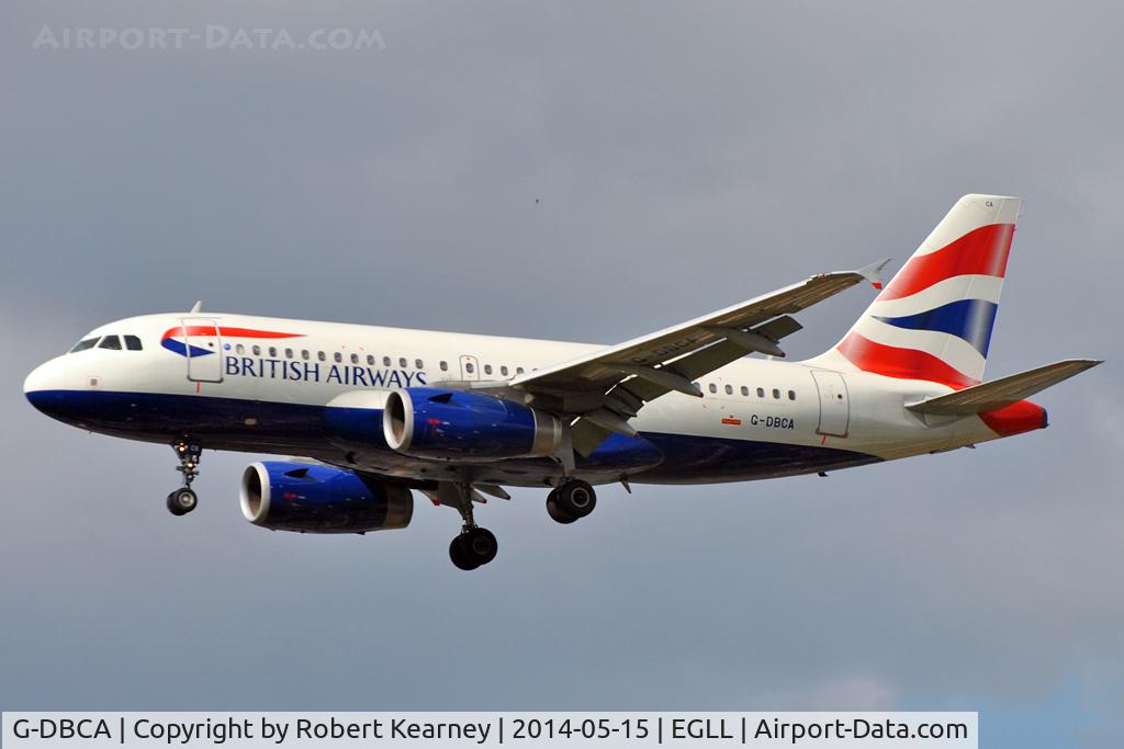 G-DBCA, 2004 Airbus A319-131 C/N 2098, On short finals at LHR