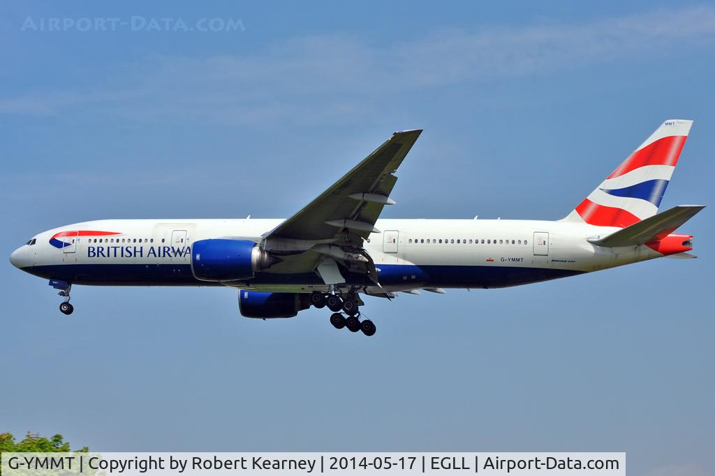G-YMMT, 2009 Boeing 777-236/ER C/N 36518, On short finals at LHR