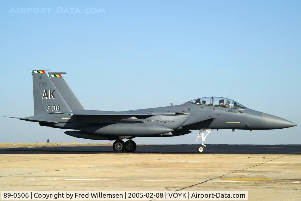 89-0506, 1989 McDonnell Douglas F-15E Strike Eagle C/N 1153/E128, 90FS AK