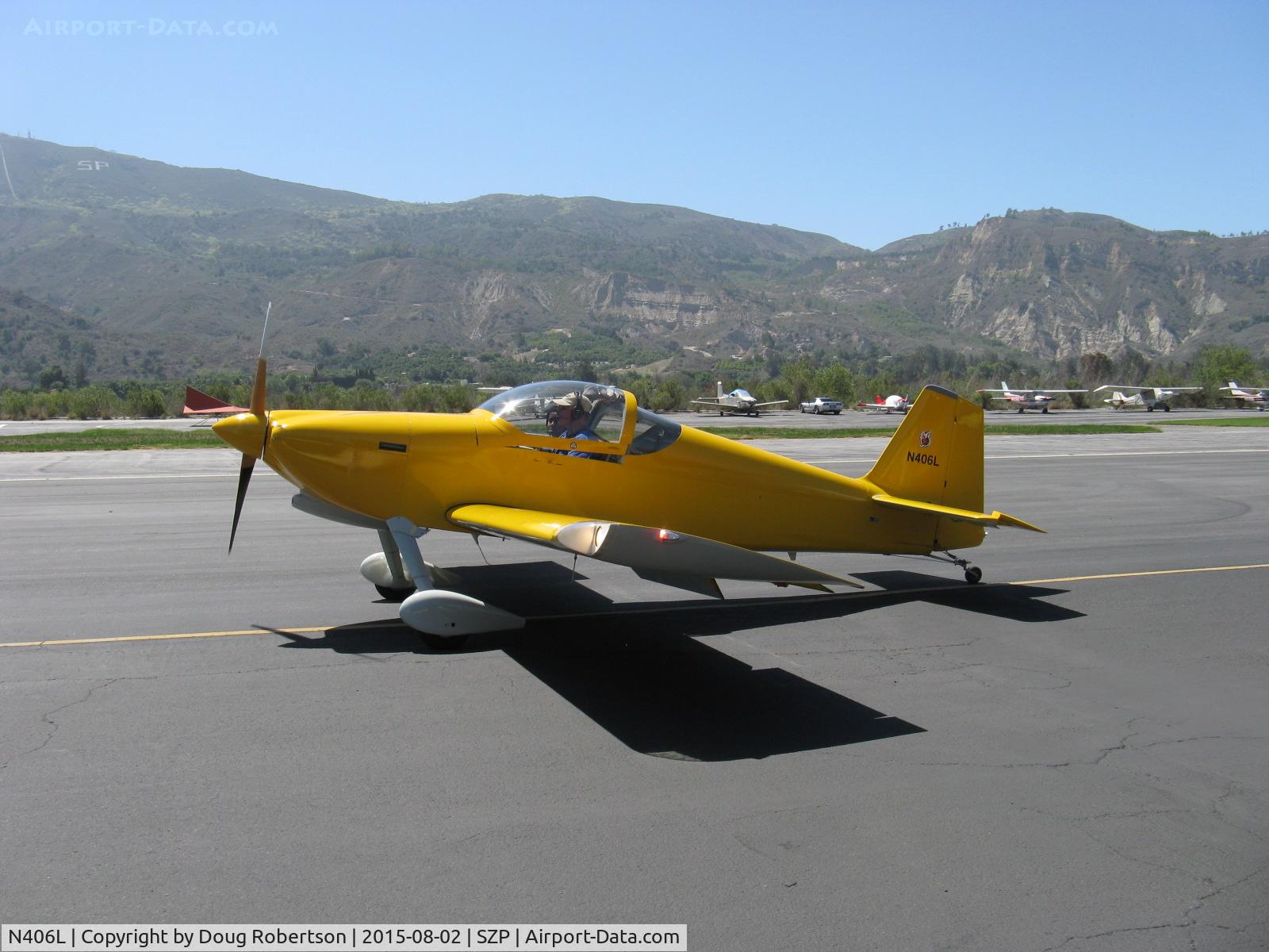 N406L, 2008 Vans RV-6 C/N 936, Provo PROVO 6, Lycoming O-320 160 Hp, taxi back, Young Eagles Flight