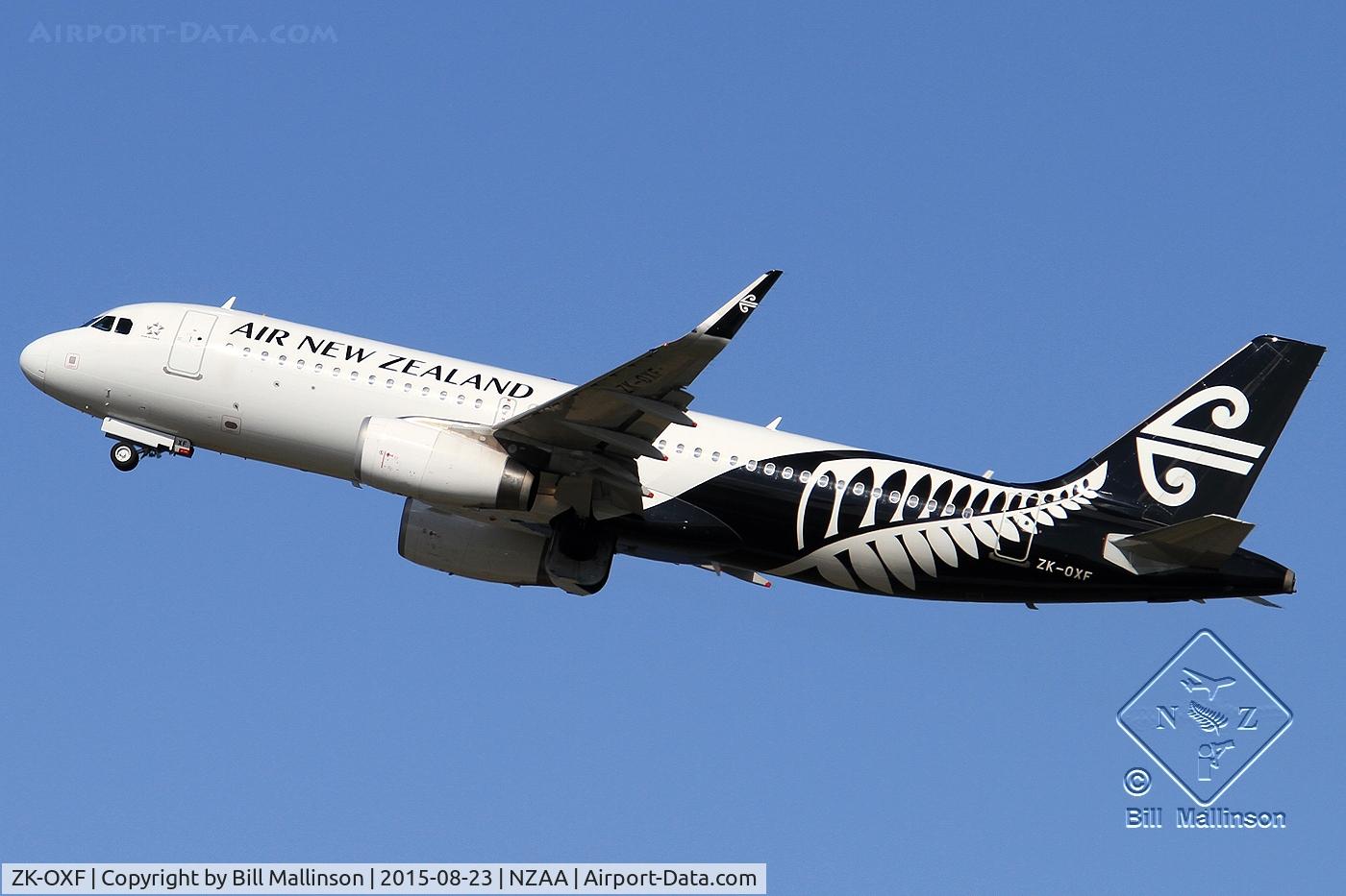 ZK-OXF, 2014 Airbus A320-232 C/N 6182, away to DUD