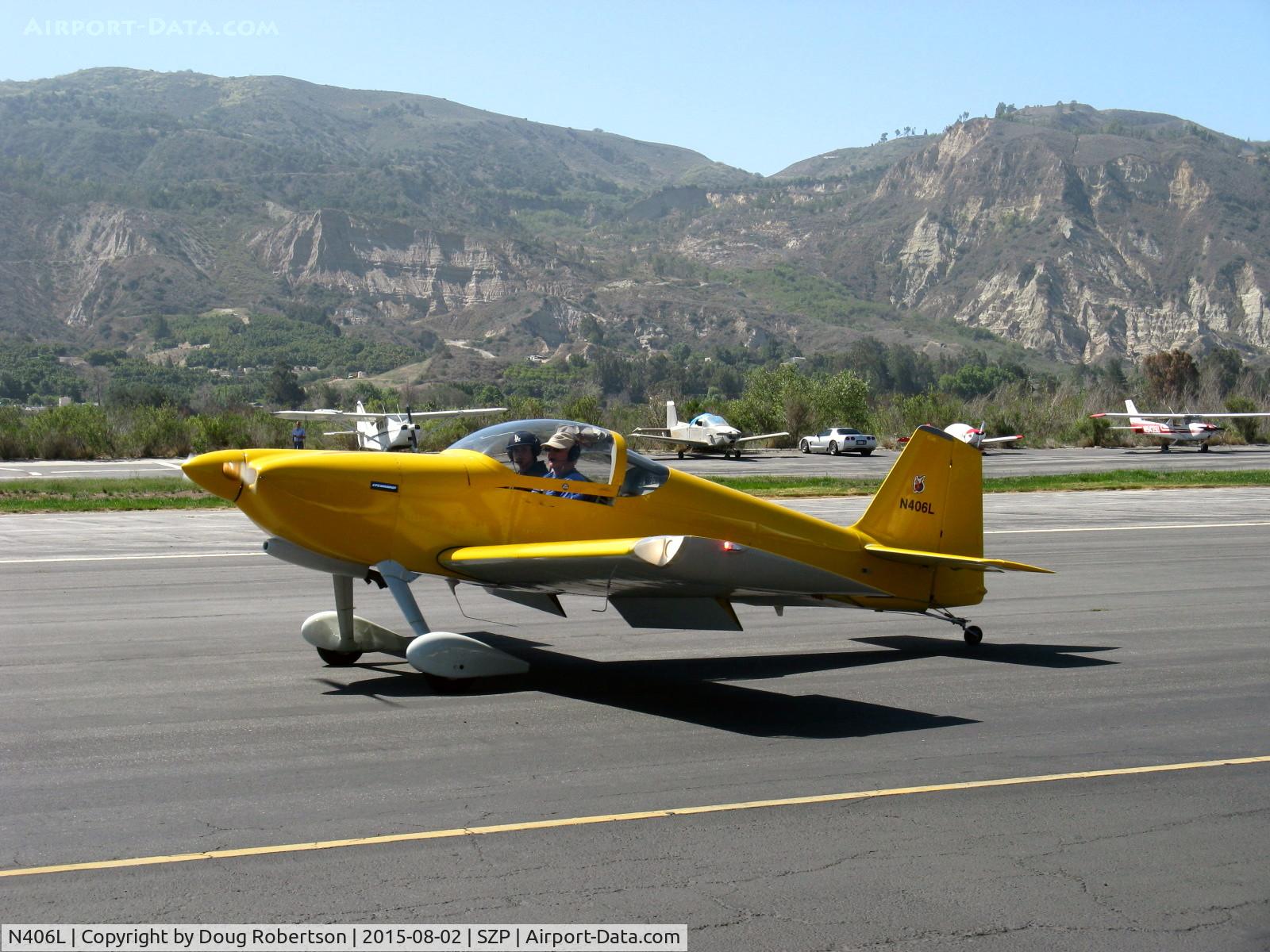 N406L, 2008 Vans RV-6 C/N 936, Provo PROVO 6, Lycoming O-320 160 Hp, taxi back, Young Eagles flight