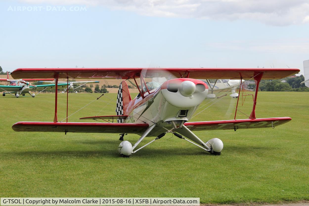 G-TSOL, 1991 EAA Acro Sport I C/N PFA 072-11391, EAA Acro Sport I, a Fishburn Airfield resident, August 16th 2015.