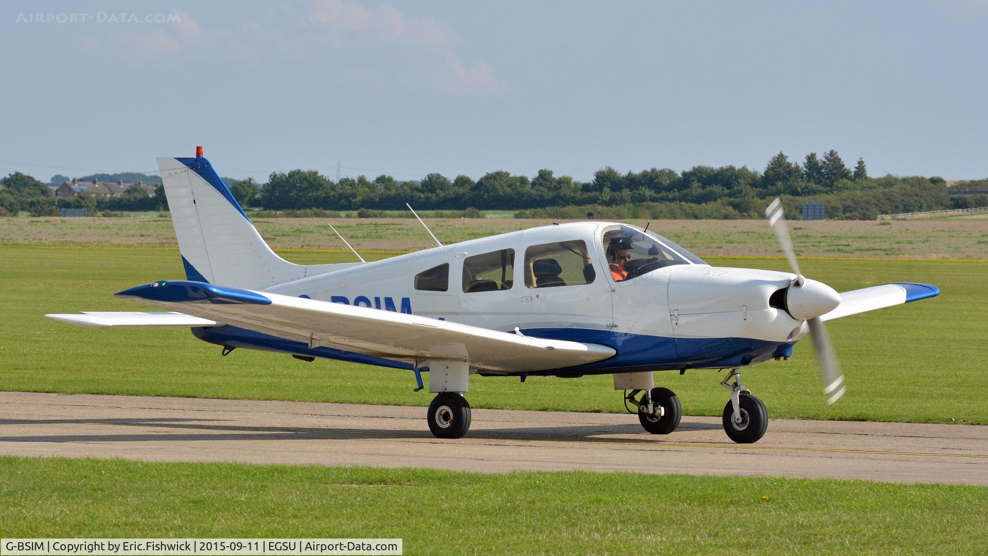 G-BSIM, 1986 Piper PA-28-181 Cherokee Archer II C/N 28-8690017, 3. G-BSIM preparing to depart The Imperial War Museum, Duxford, Cambridgeshire.