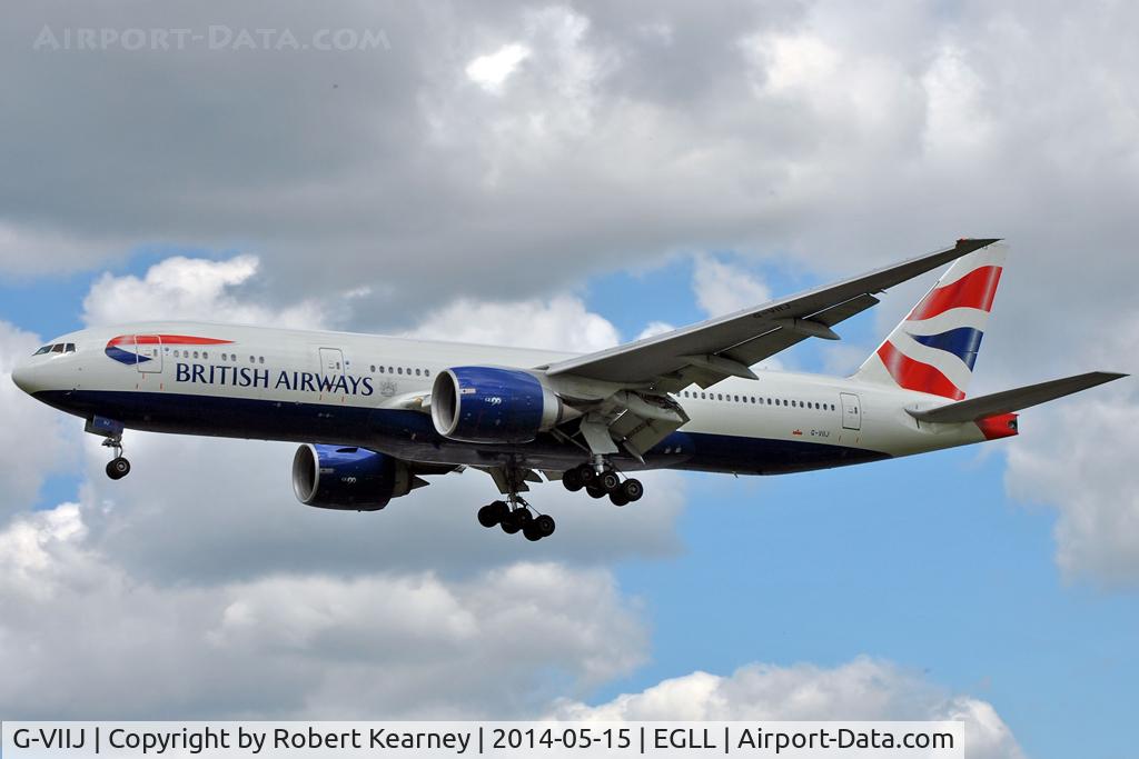 G-VIIJ, 1997 Boeing 777-236/ER C/N 27492, On short finals at LHR