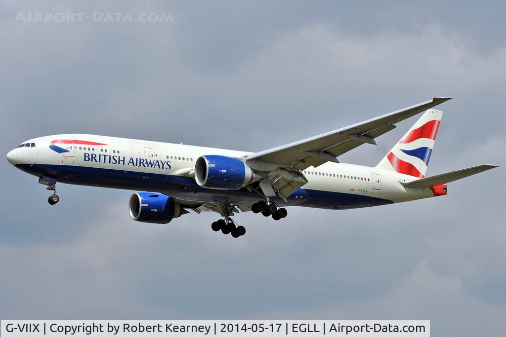 G-VIIX, 1999 Boeing 777-236 C/N 29966, On short finals at LHR