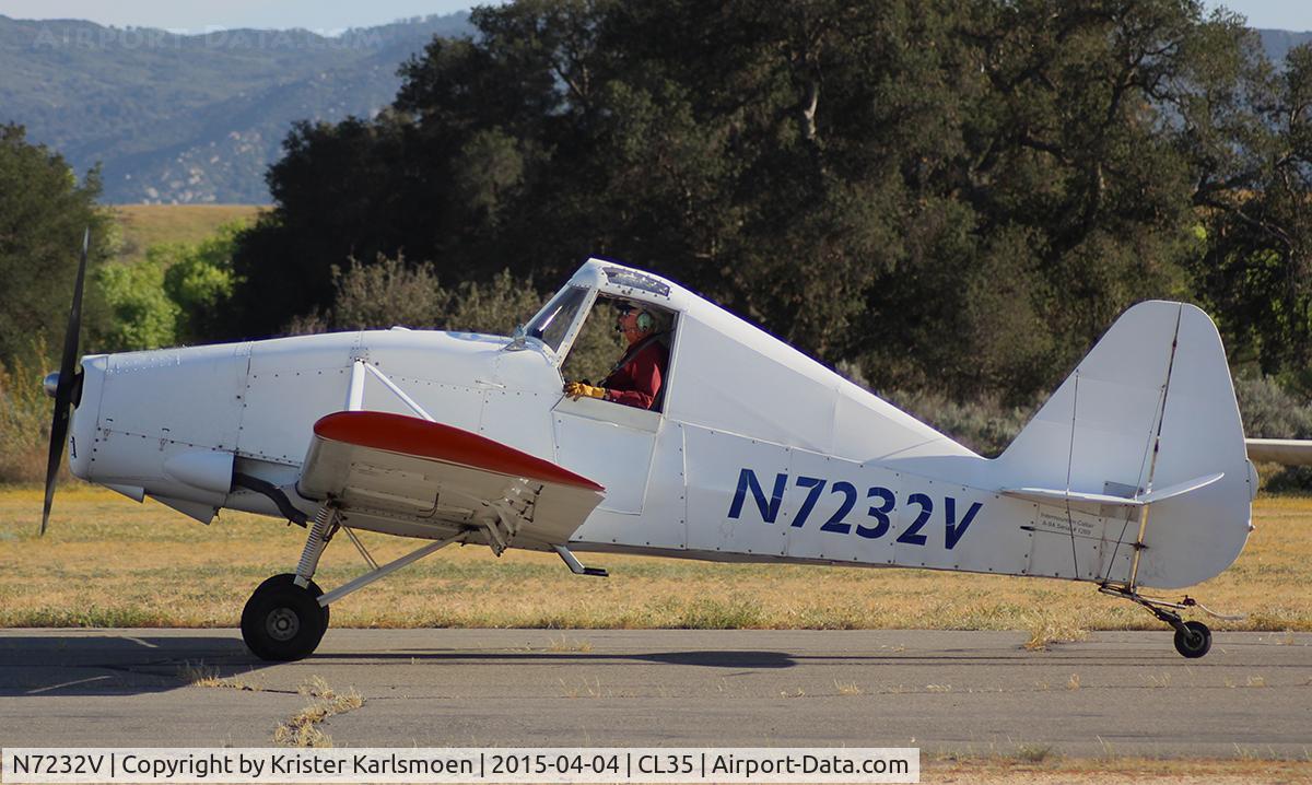 N7232V, 1966 Intermountain Callair A-9 C/N 1269, Glider tug.