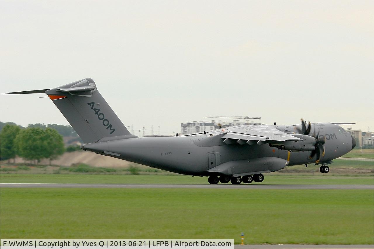 F-WWMS, 2010 Airbus A400M Atlas C/N 003, Airbus Military A-400M Atlas, Take-off rwy 03, Paris-Le Bourget (LFPB-LBG) Air Show 2013