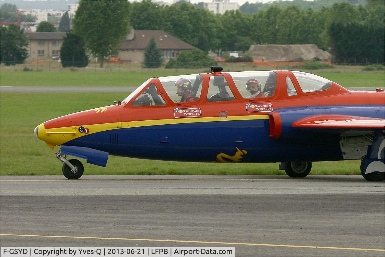 F-GSYD, Fouga CM-170 Magister C/N 455, Fouga CM-170 Magister, Taxiing to Parking area, Paris-Le Bourget Air Show 2013