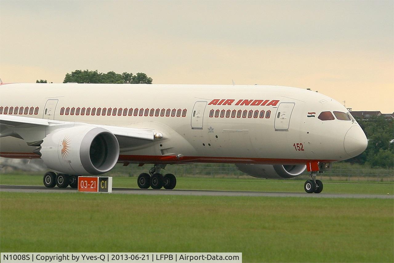 N1008S, 2013 Boeing 787-8 Dreamliner C/N 36285, Boeing 787-8 Dreamliner Take-off run rwy 03, Paris-Le Bourget Air Show 2013