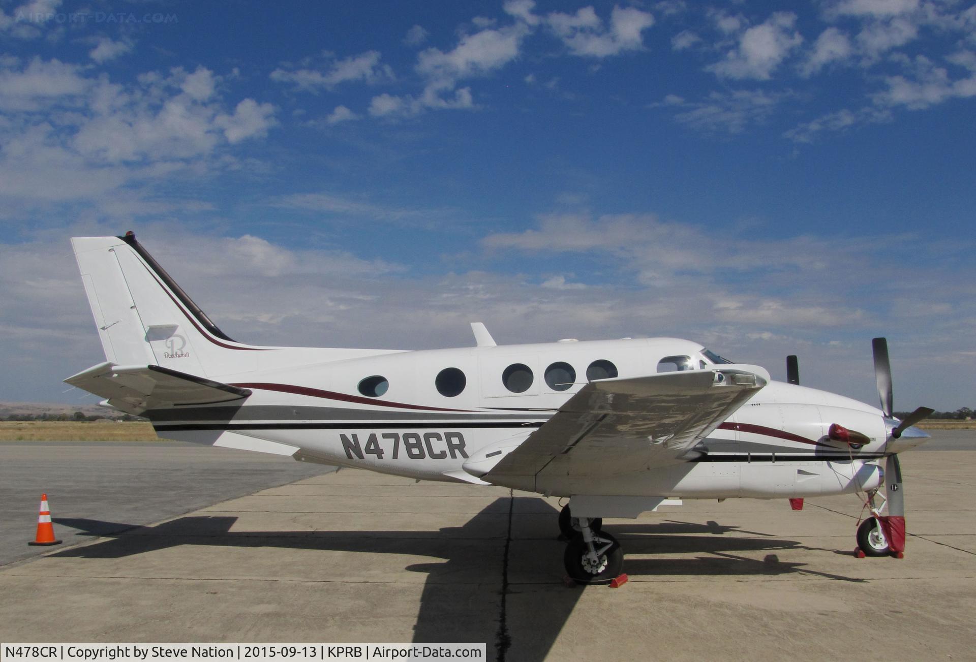 N478CR, 1997 Beech C90 King Air C/N LJ-1474, Delano, CA-based 1997 Beech C90 King Air @ Paso Robles Municipal Airport, CA