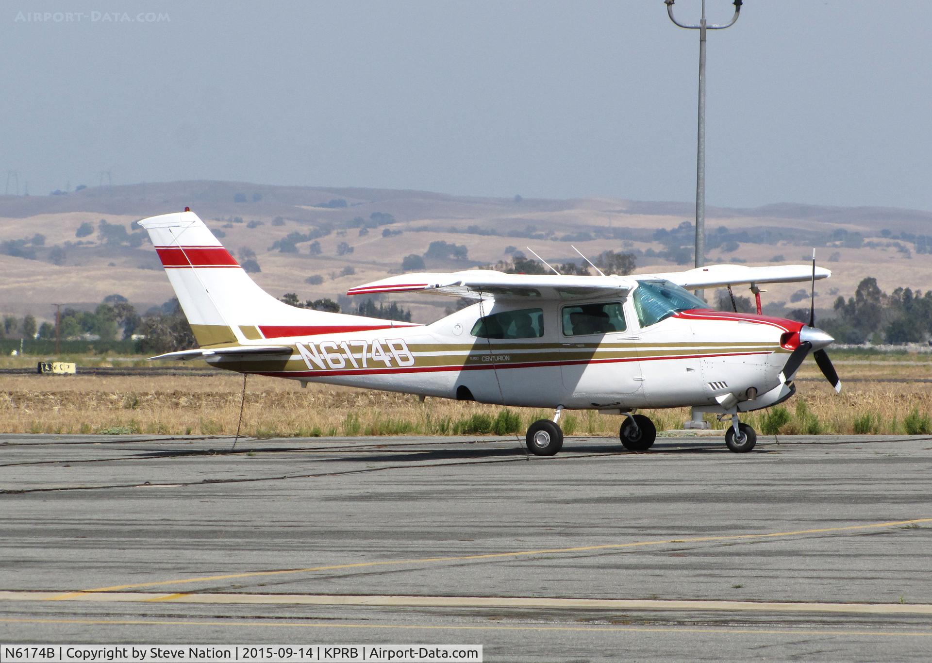 N6174B, 1978 Cessna T210M Turbo Centurion C/N 21062698, Locally-Based 1978 Cessna T210M on visitor's ramp @ Paso Robles Municipal Airport, CA