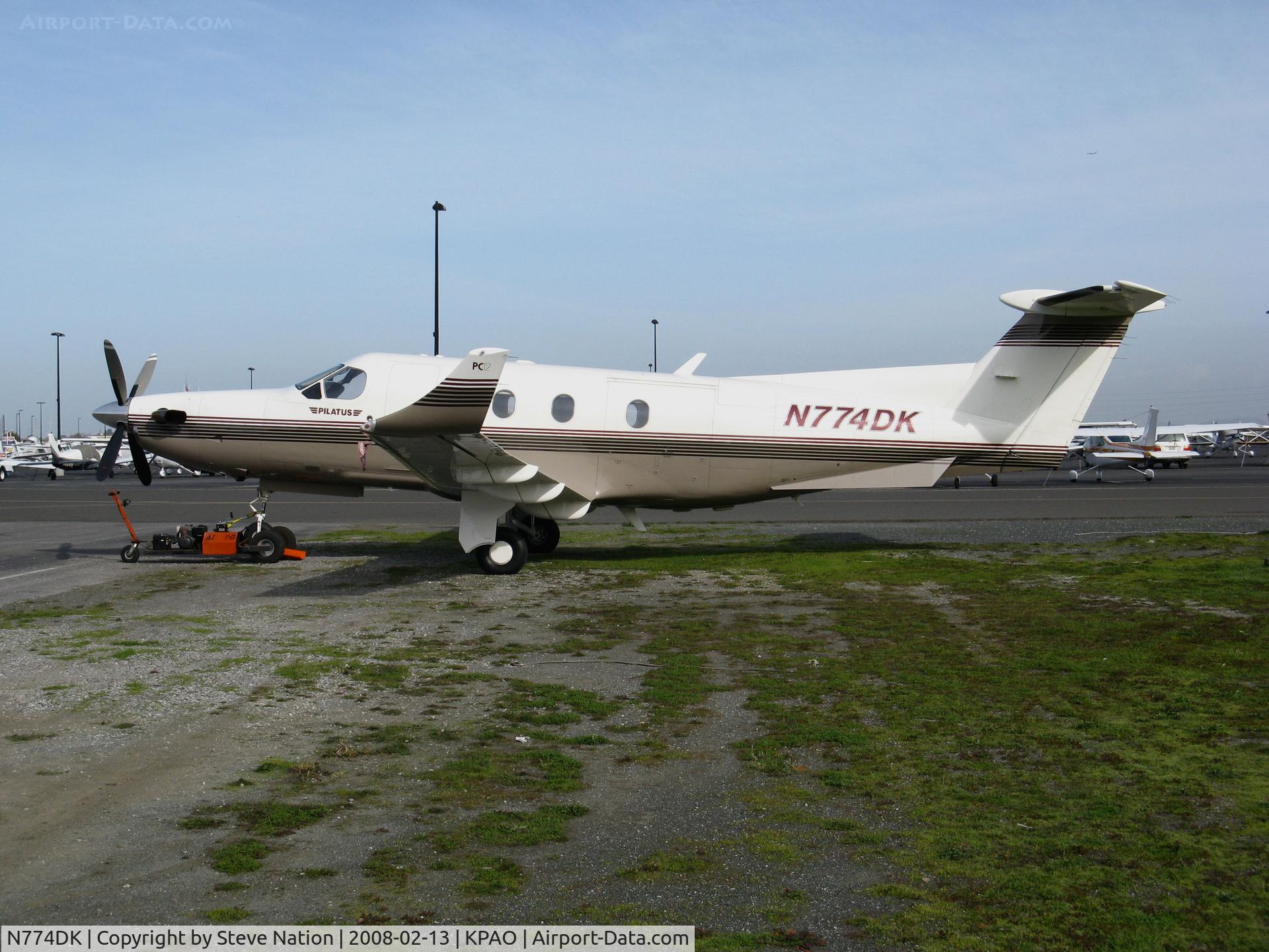 N774DK, 1996 Pilatus PC-12/45 C/N 167, Locally-based 1996 PC-12/45 in old color scheme @ Palo Alto Airport, CA