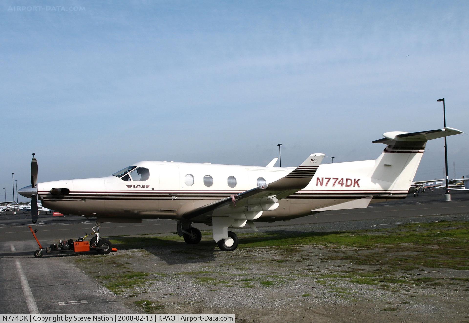 N774DK, 1996 Pilatus PC-12/45 C/N 167, Locally-Based 1996 PC-12/45 in old color scheme @ Palo Alto Airport, CA