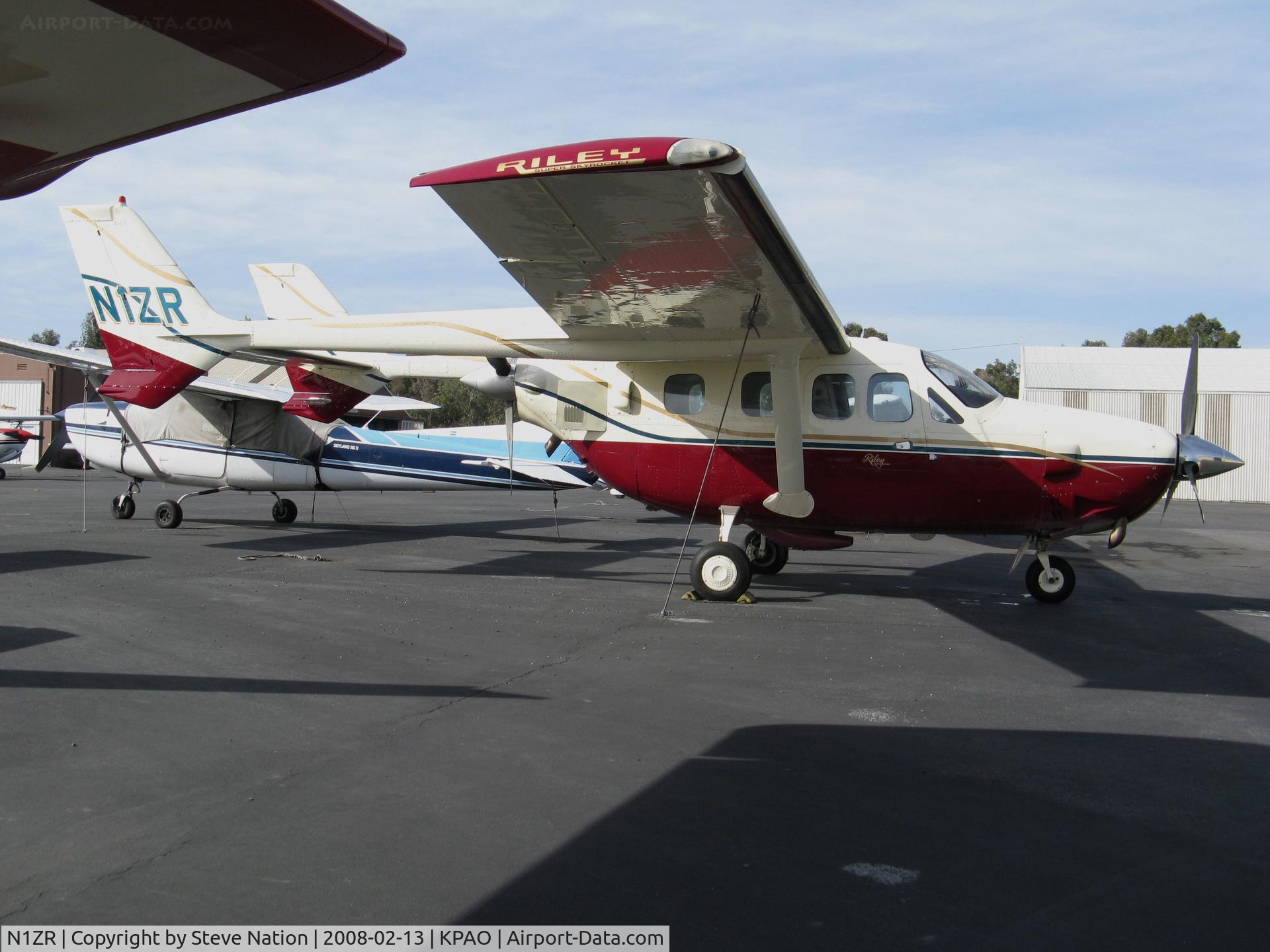 N1ZR, 1977 Cessna T337G Turbo Super Skymaster C/N P3370275, Locally-based 1977 Cessna T337G with Riley Sky Rocket mods @ Palo Alto Airport, CA