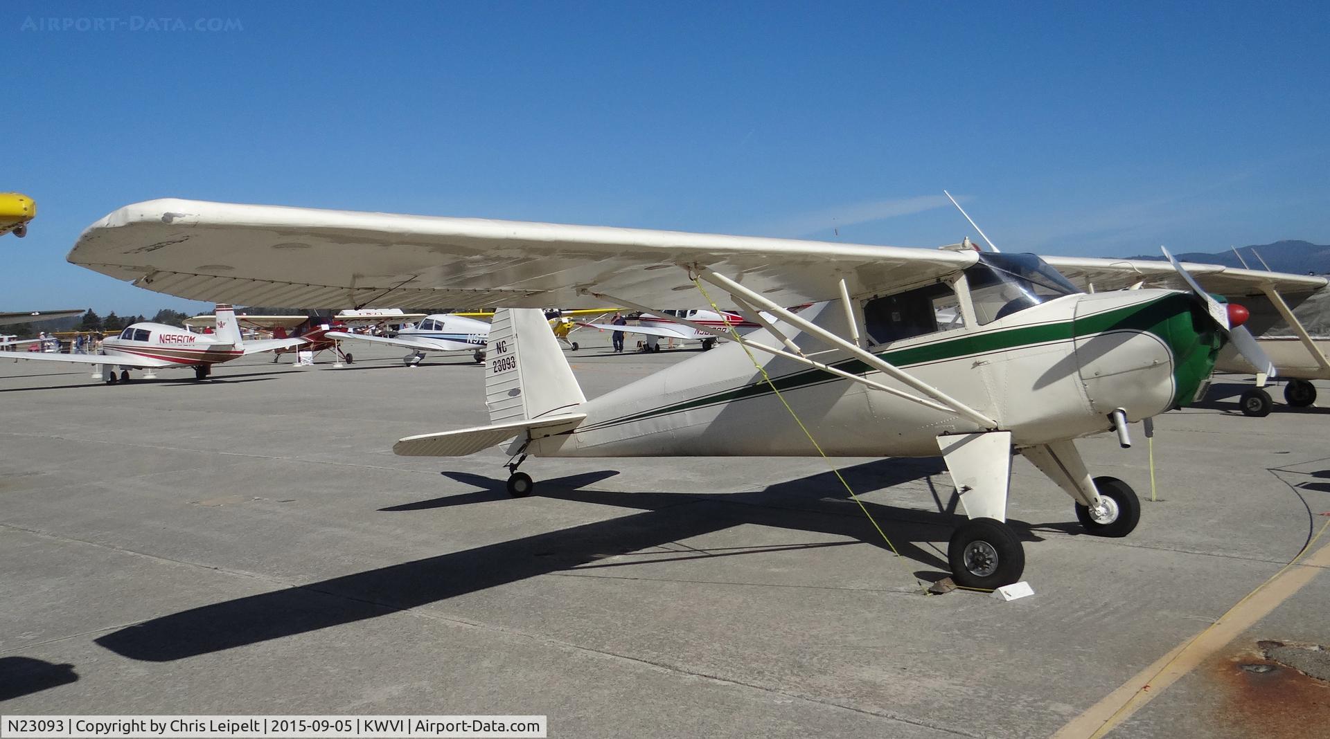 N23093, 1939 Luscombe 8A C/N 1017, An old 1939 Luscombe 8A at the 2015 Watsonville Fly In. Looks great for its age!