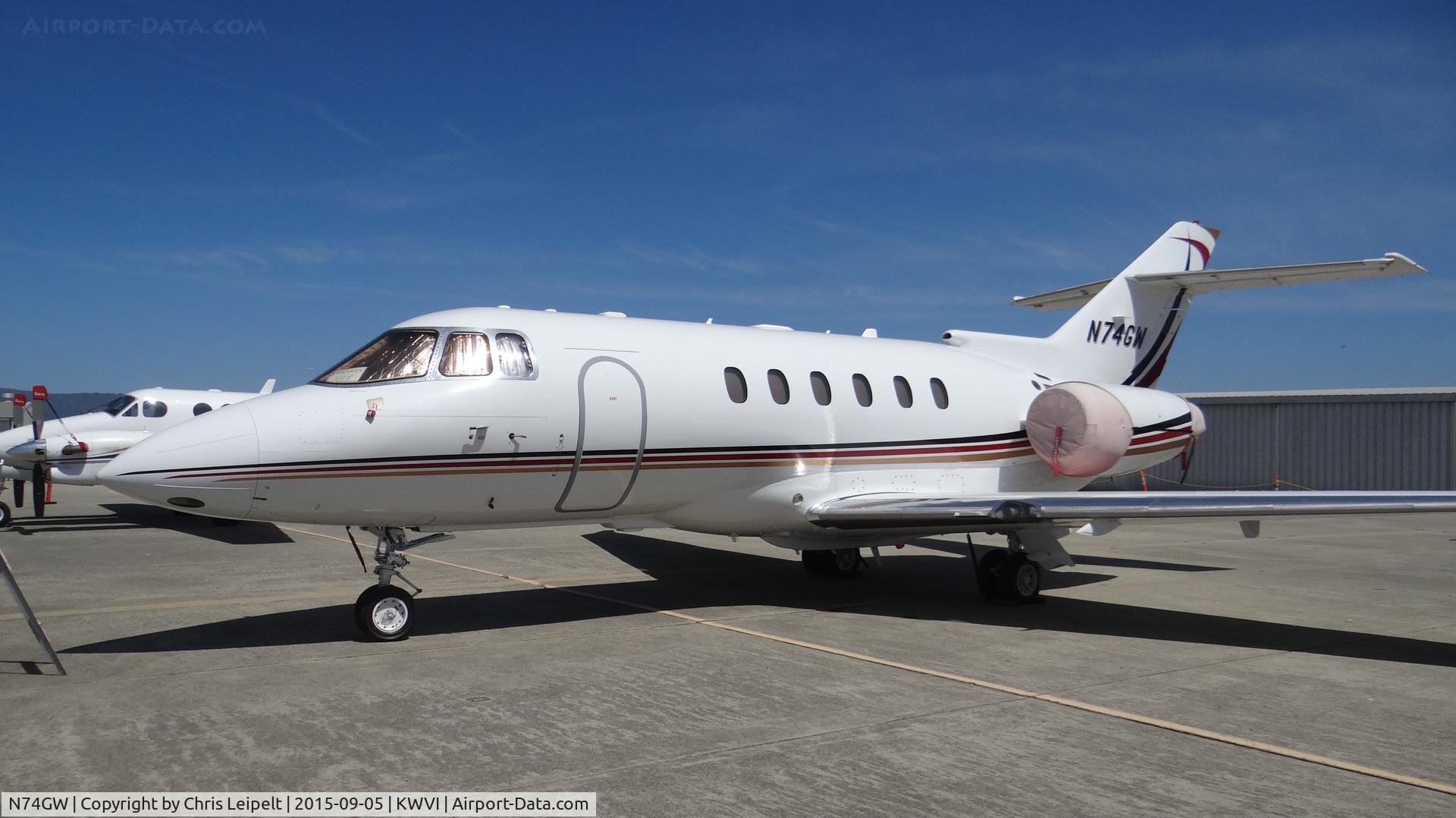 N74GW, 2005 Raytheon Hawker 800XP C/N 258706, 2005 Hawker 800XP on display at the 2015 Watsonville Fly In.