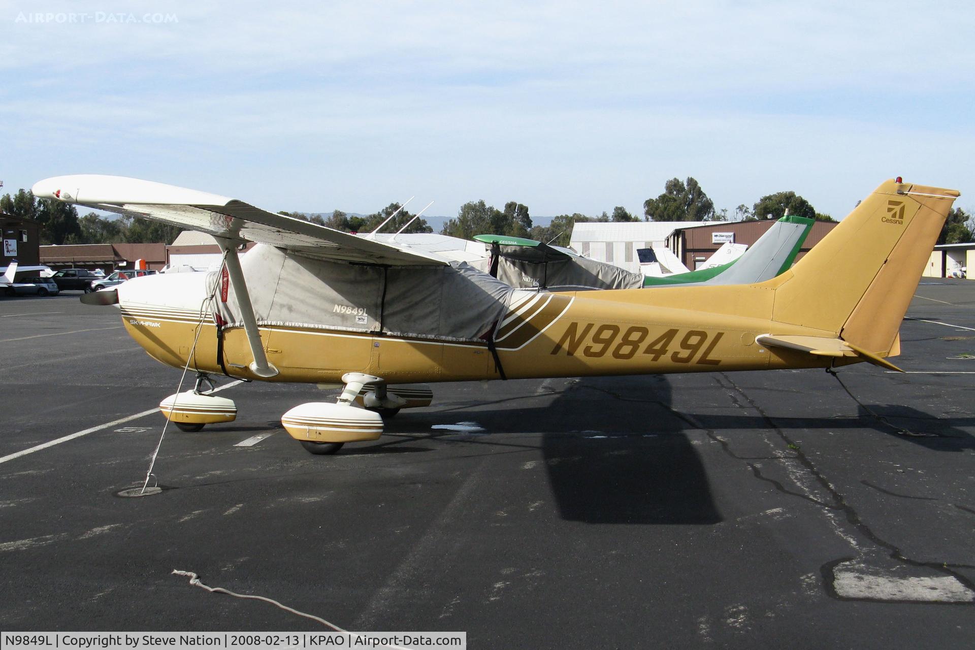 N9849L, 1986 Cessna 172P C/N 17276637, Locally-Based 1986 Cessna 172P with cockpit cover @ Palo Alto Airport, CA