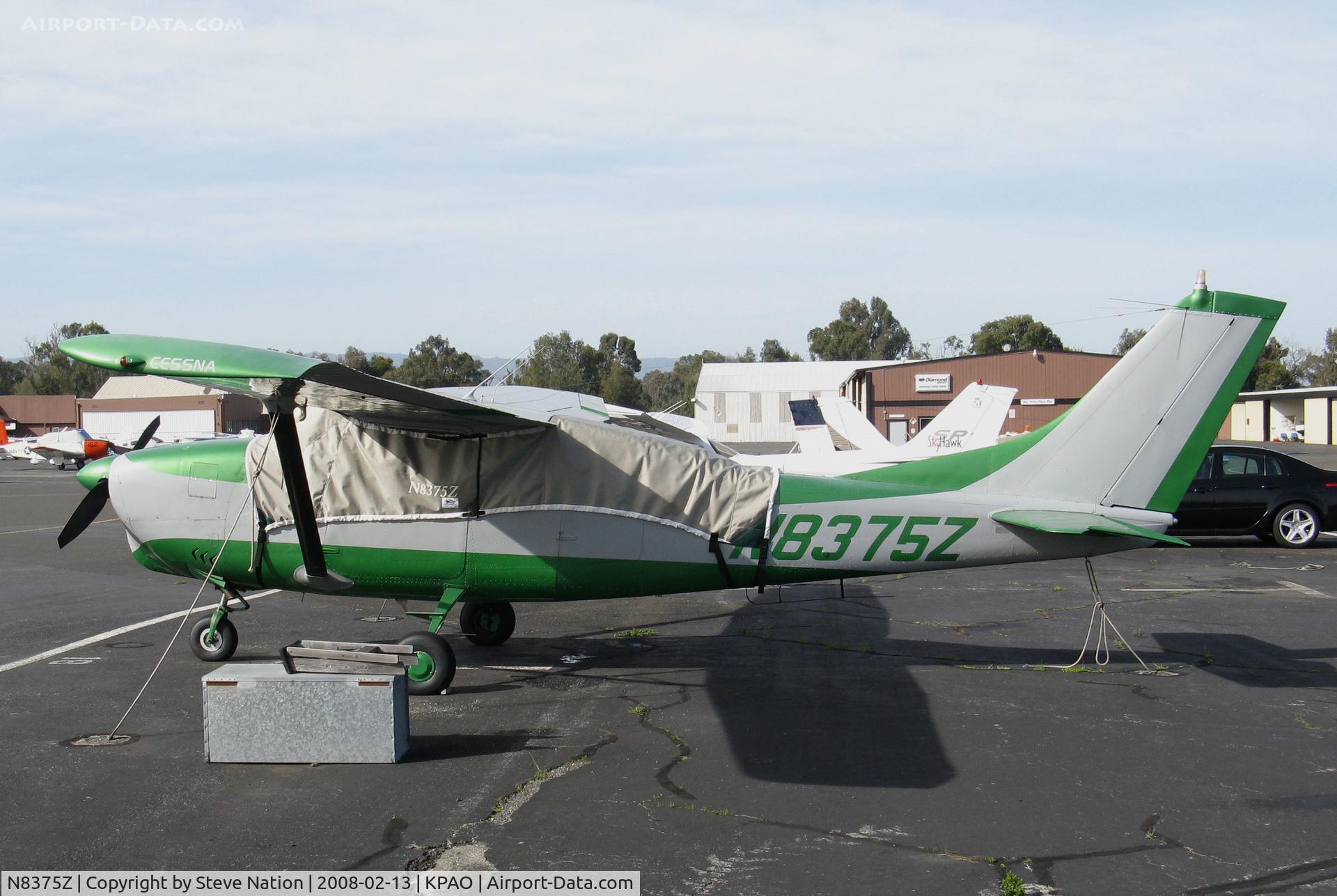 N8375Z, 1963 Cessna 210-5(205) C/N 205-0375, 1963 Cessna 210-5(205) with cockpit cover @ Palo Alto Airport, CA