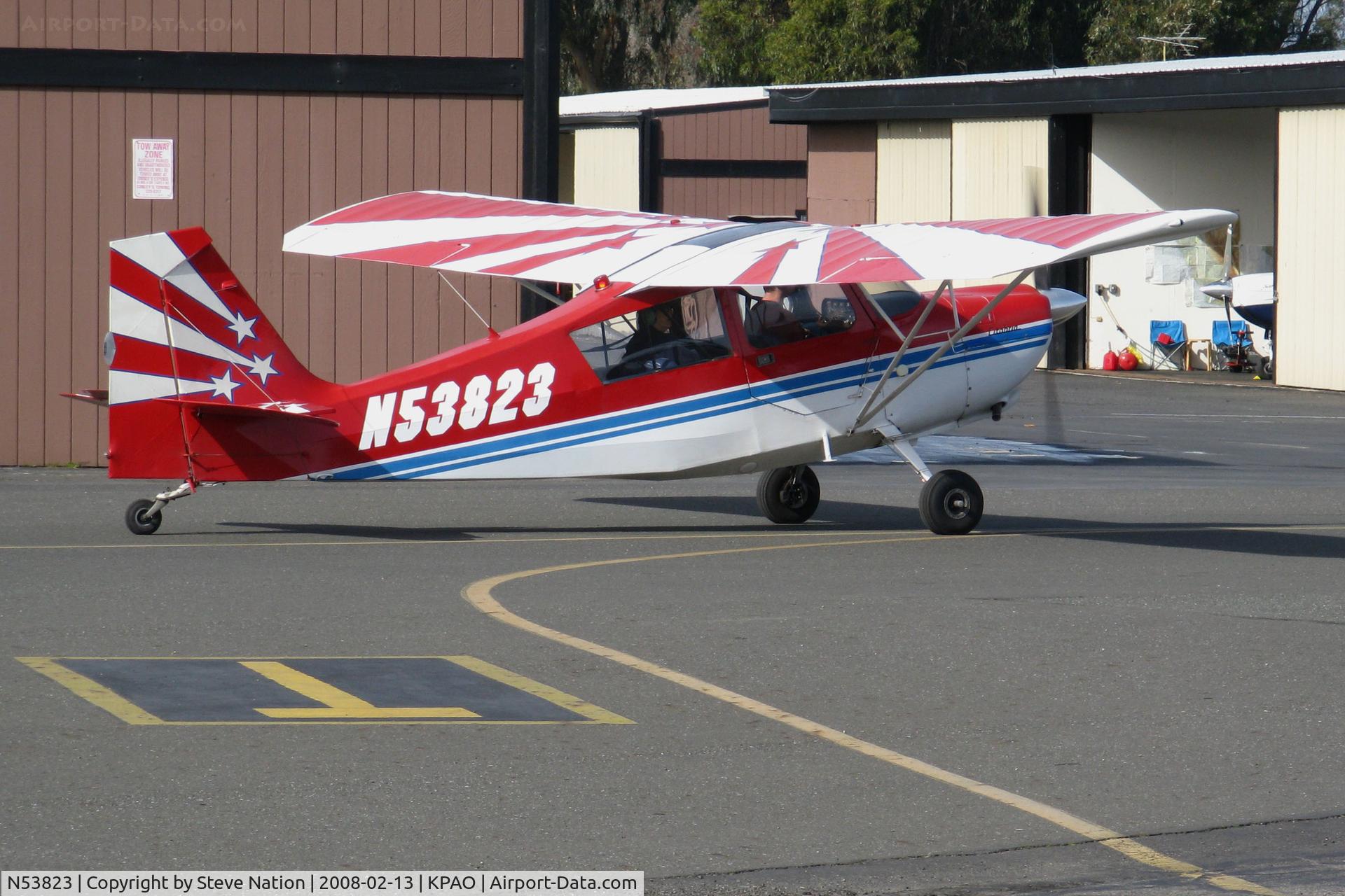 N53823, 1975 Bellanca 7ECA Citabria C/N 1126-76, Locally-Based 1975 Bellanca 7ECA taxiing @ Palo Alto Airport, CA