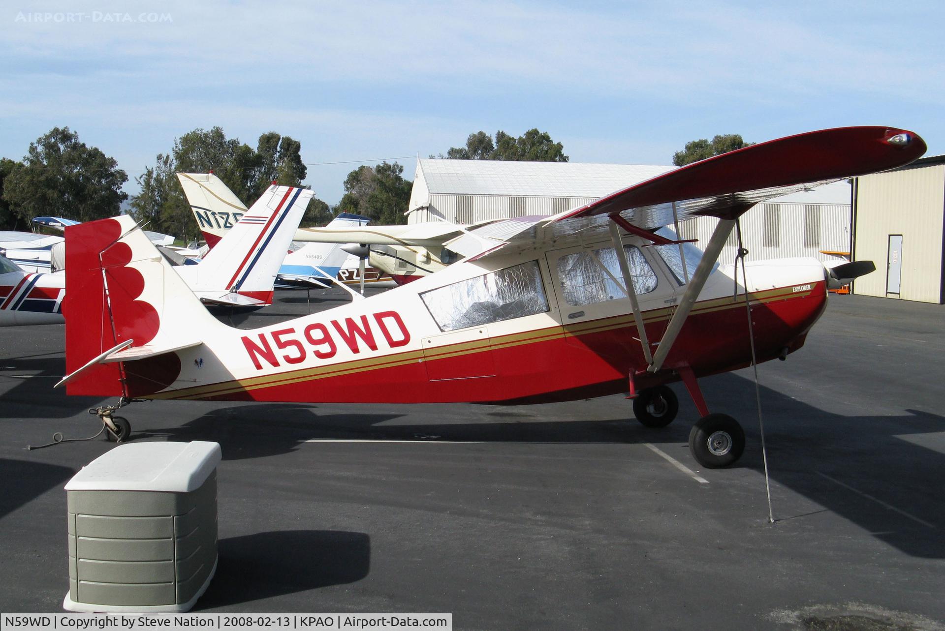 N59WD, 2007 American Champion 7GCBC C/N 1423-2007, Locally-Based 2007 American Champ 7GCBC with foil cover @ Palo Alto Airport, CA