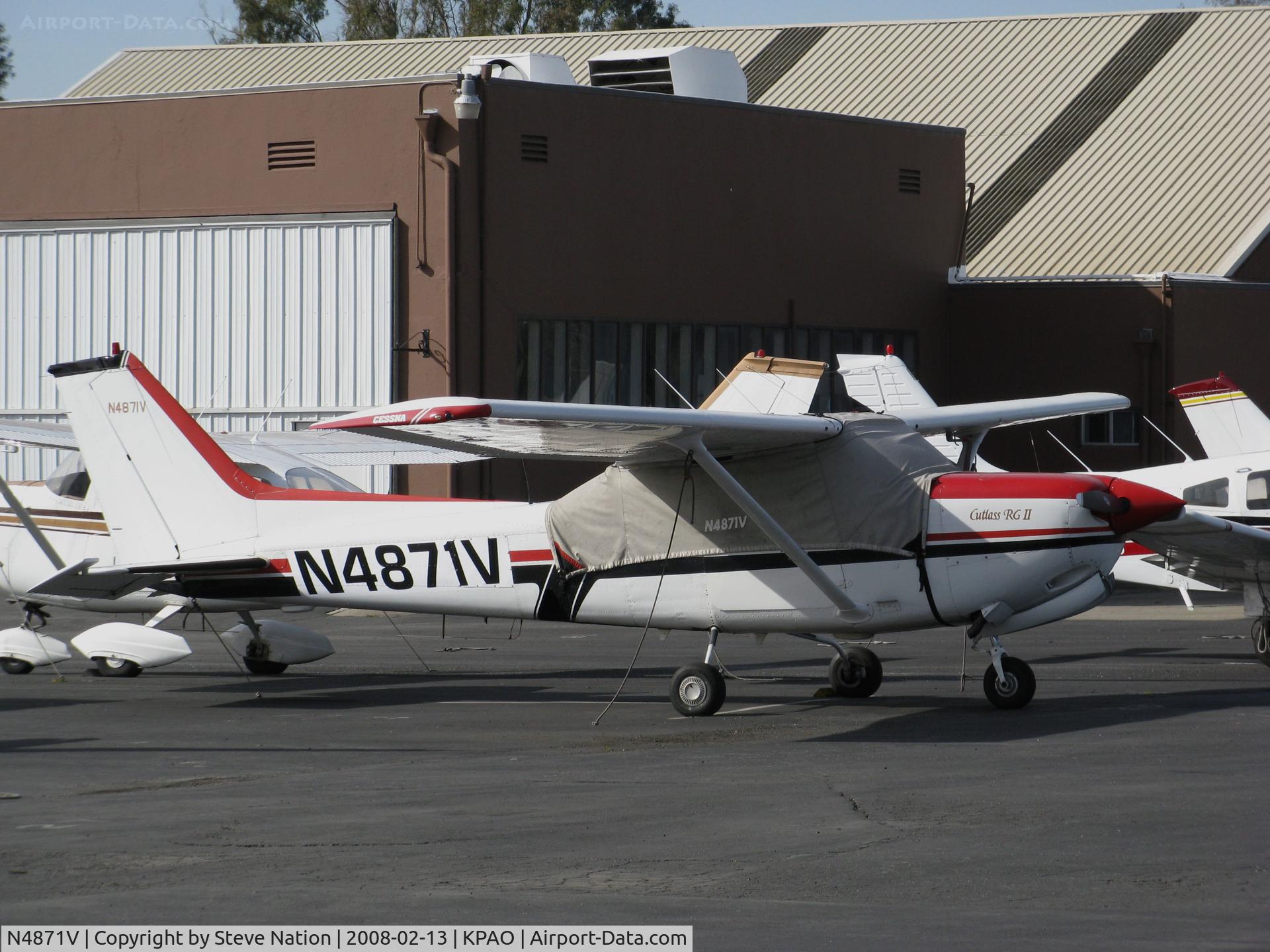 N4871V, 1980 Cessna 172RG Cutlass RG C/N 172RG0406, Locally-Based 1980 Cessna 172RG with cockpit cover @ Palo Alto Airport, CA