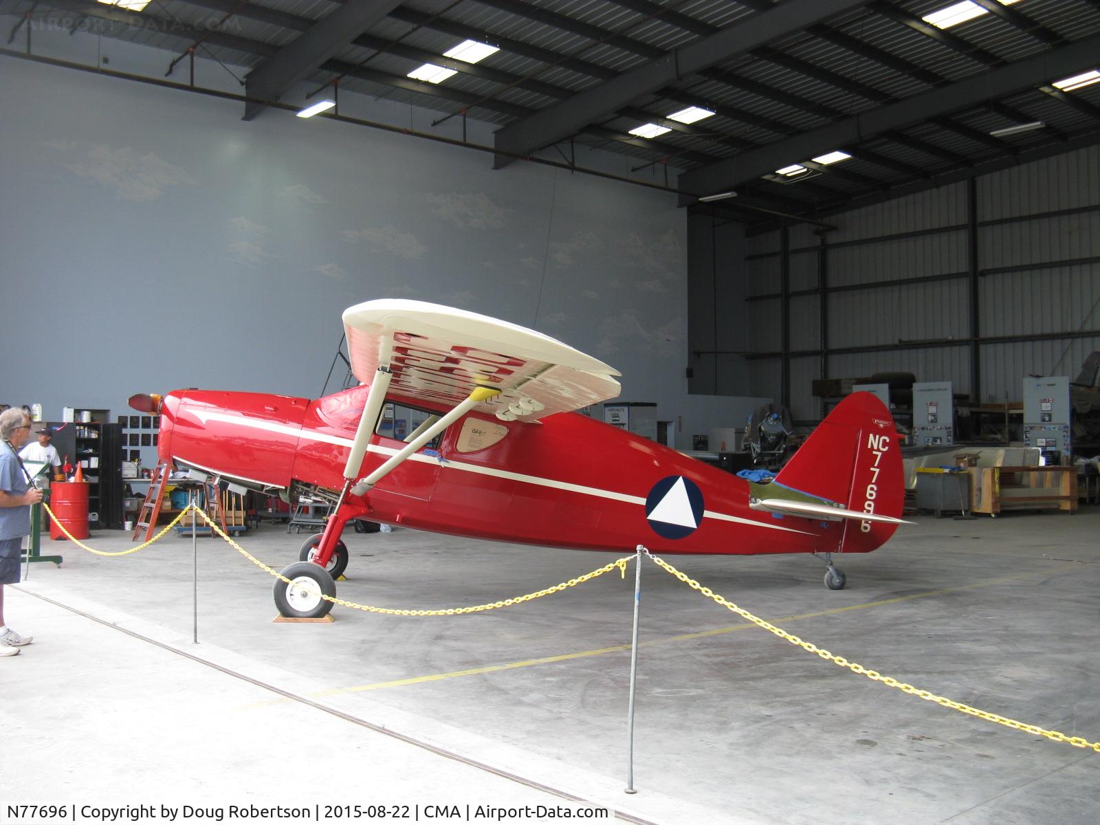 N77696, 1947 Fairchild 24R-46 C/N R46337, 1947 Fairchild 24R-46 (UC-61K), Fairchild Ranger L-440-3 inverted in-line 6 cylinder 200 Hp, completely rebuilt by CAF SoCal Wing. What a beautiful classic bird!