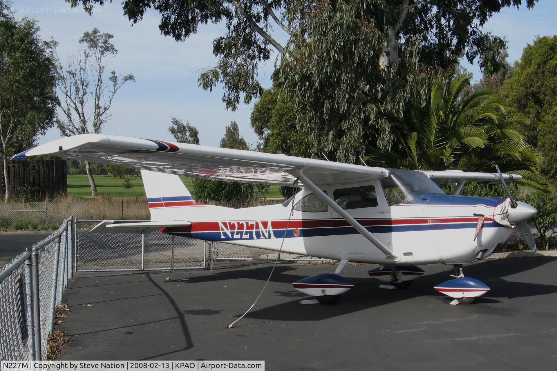 N227M, 1964 Cessna 172E C/N 17251565, San Carlos, CA-Based 1964 Cessna 172E made the 4 mile hop to Palo Alto Airport, CA