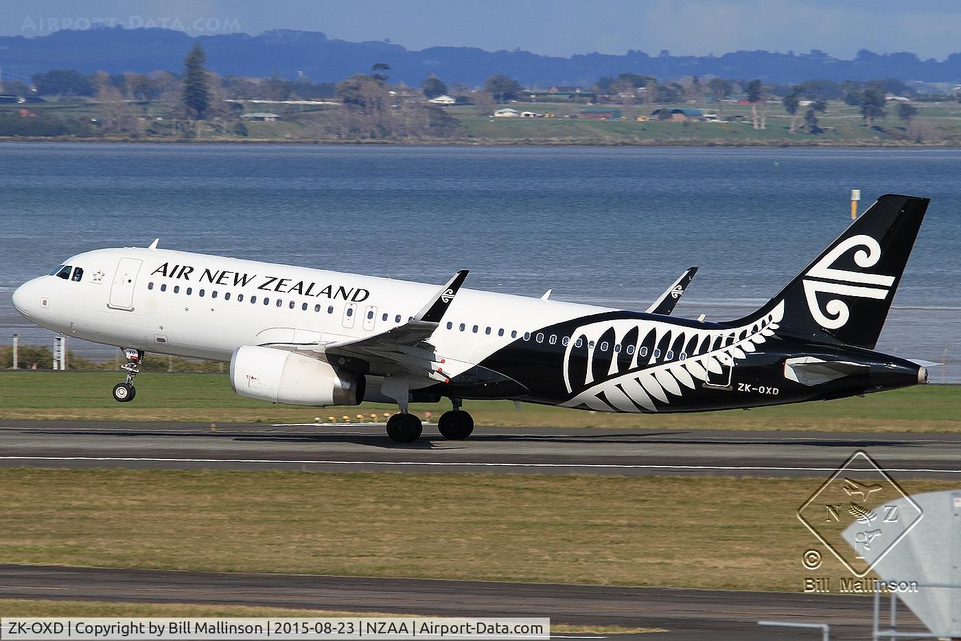 ZK-OXD, 2014 Airbus A320-232 C/N 5962, off fro 05R