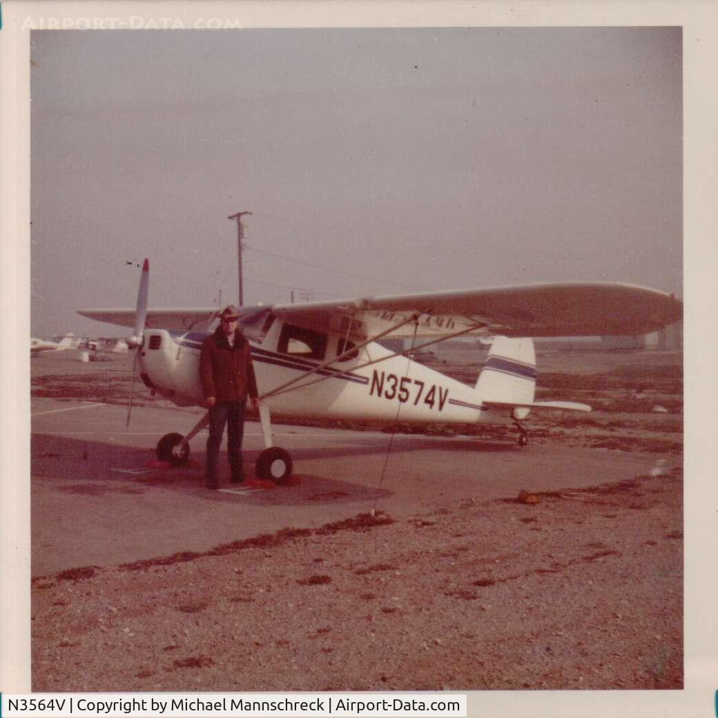 N3564V, 1948 Cessna 140 C/N 14839, my uncle Thomas Standing Next to N3564V