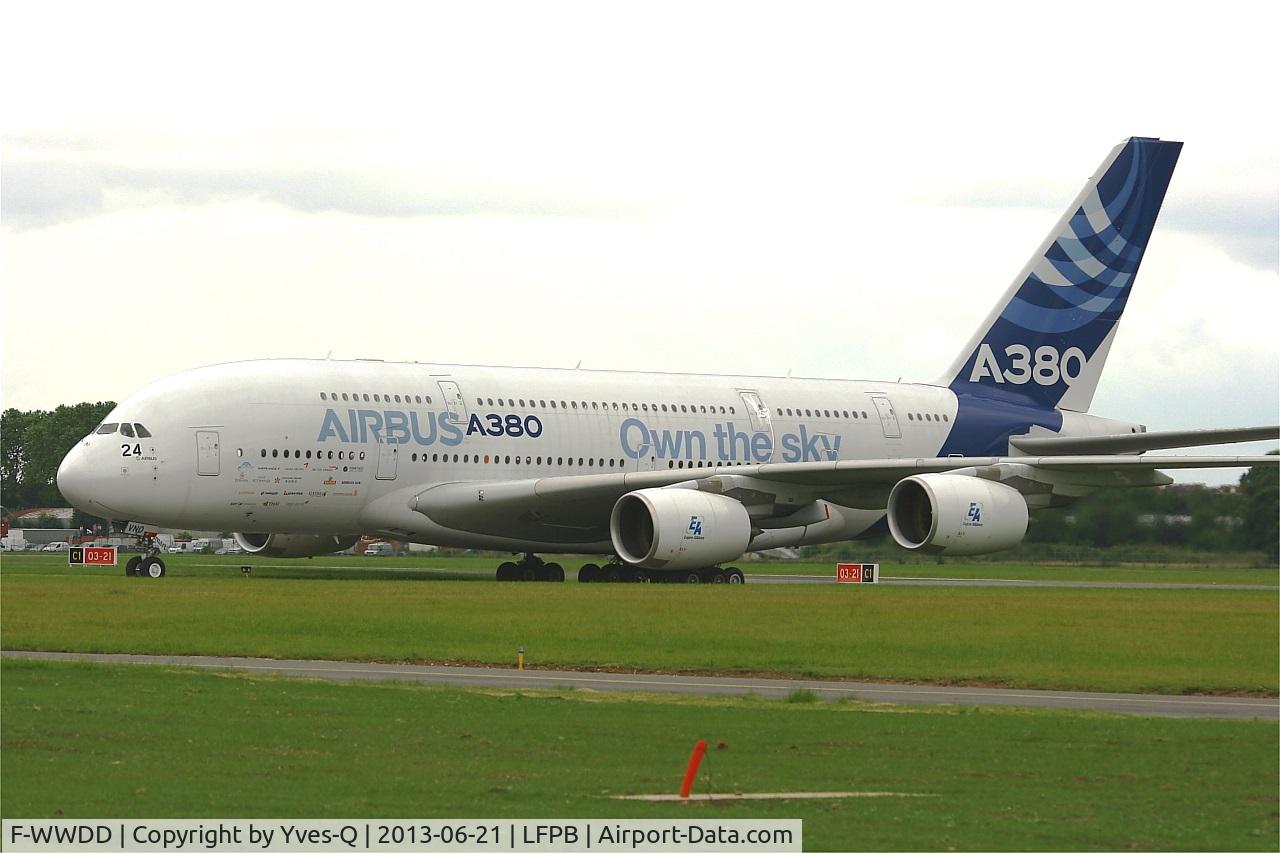 F-WWDD, 2005 Airbus A380-861 C/N 004, Airbus A380-861 Taxiing to parking area, Paris-Le Bourget Air Show 2013